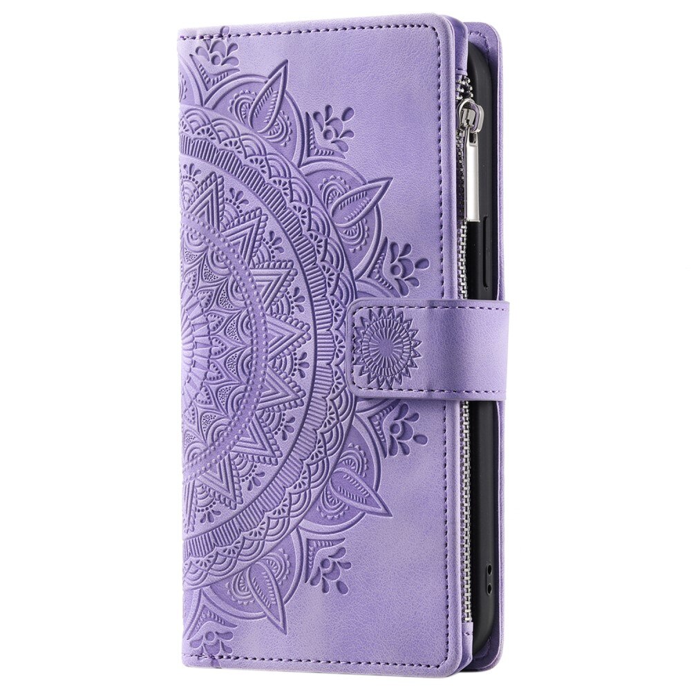 Borsa a portafoglio Mandala Samsung Galaxy S24 FE, viola