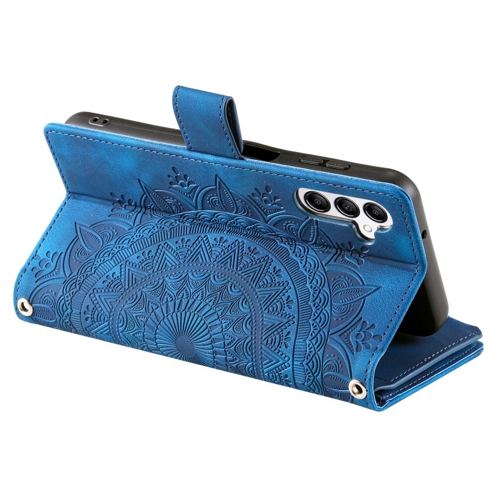 Borsa a portafoglio Mandala Samsung Galaxy S24 FE, blu