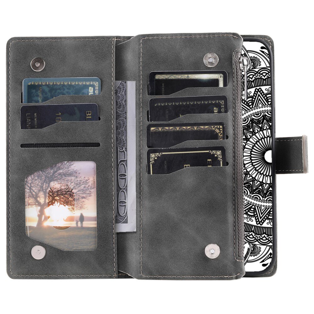 Borsa a portafoglio Mandala Samsung Galaxy S24 FE, grigio