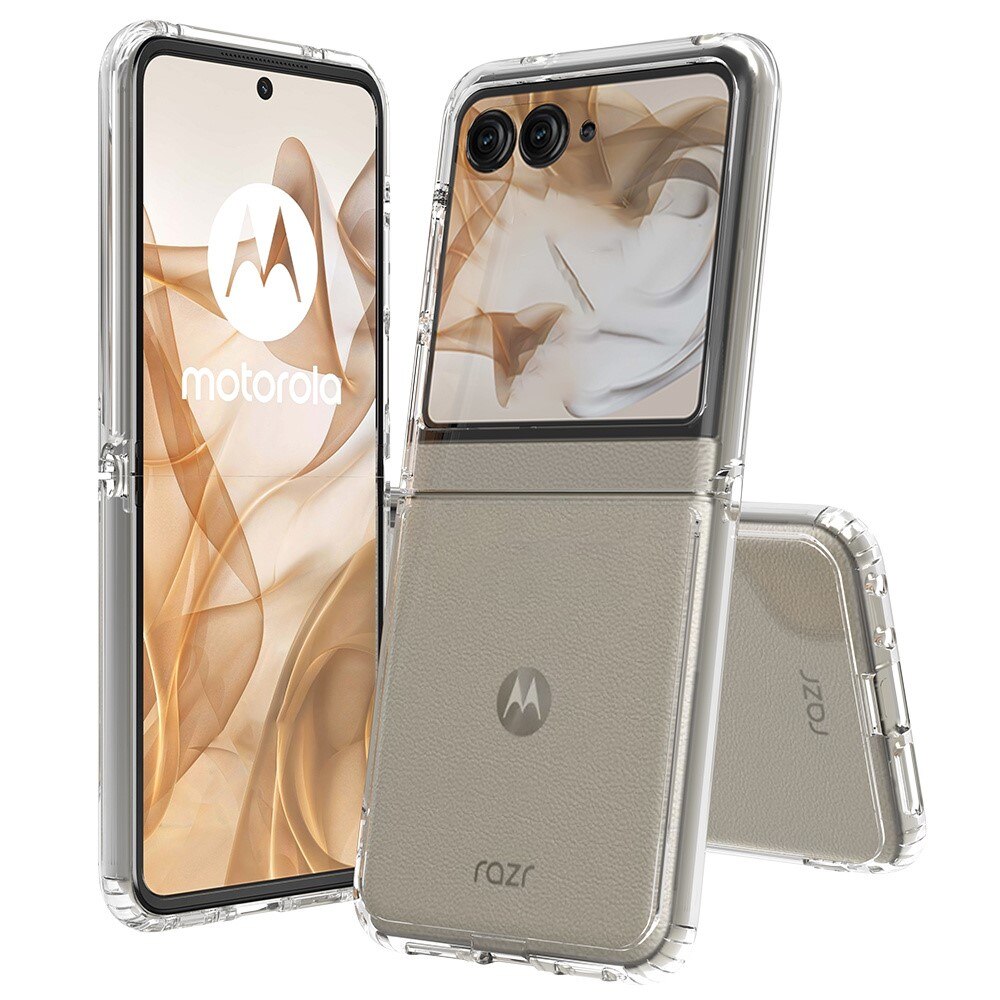 Cover ibride per Motorola Razr 50 trasparente