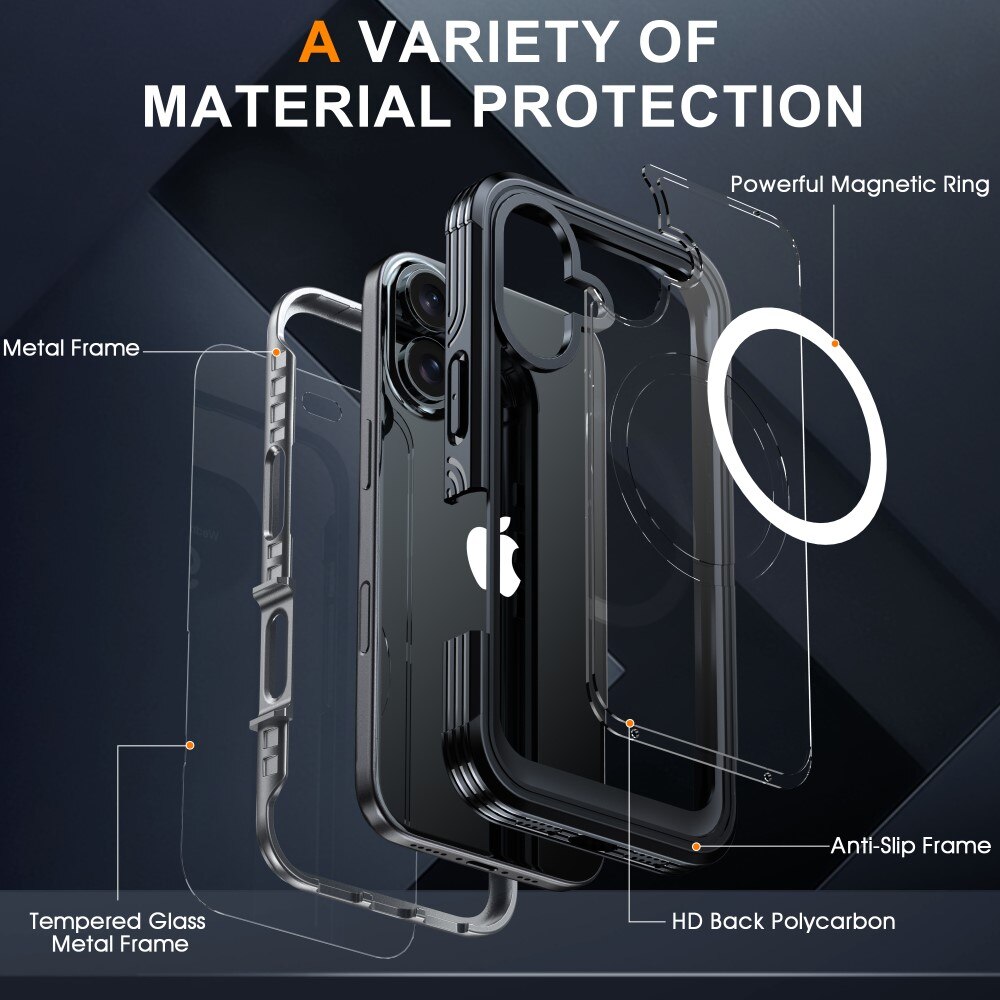 Cover Premium Full Protection iPhone 16 Black