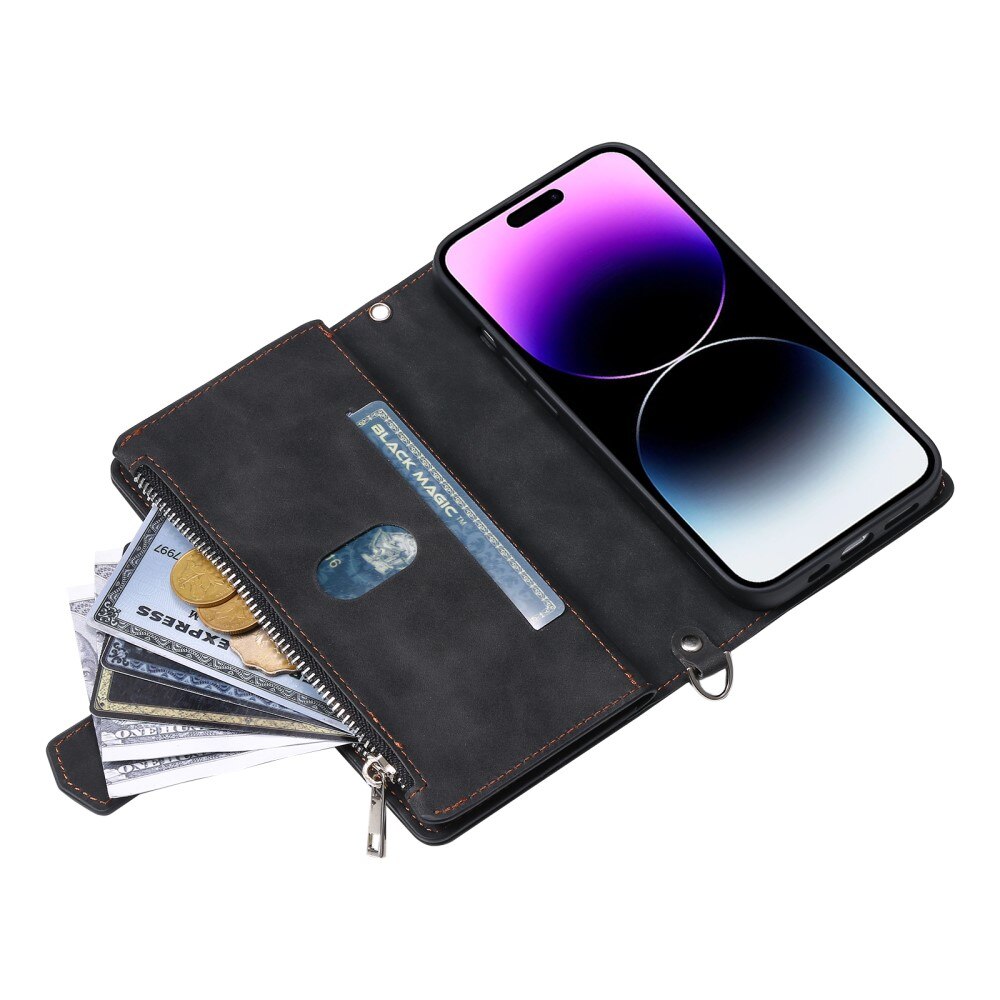 Borsa a portafoglio trapuntata iPhone 16 Pro Nero