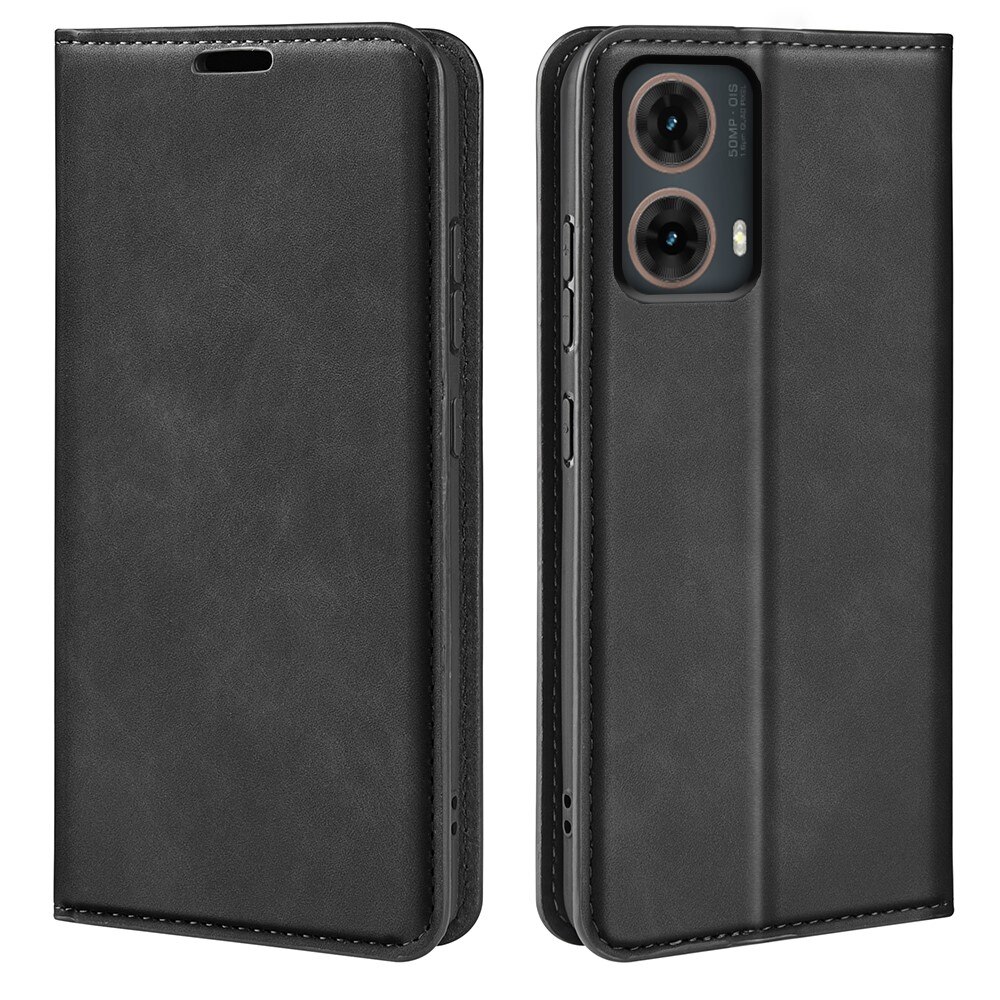 Cover portafoglio sottili Motorola Moto G75 nero