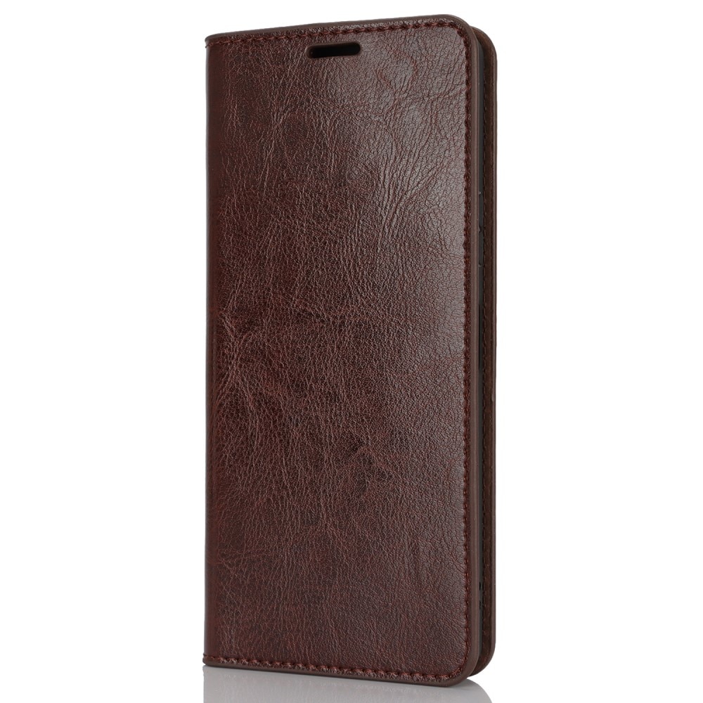 Cover Portafoglio in vera pelle Sony Xperia 10 VI marrone scuro