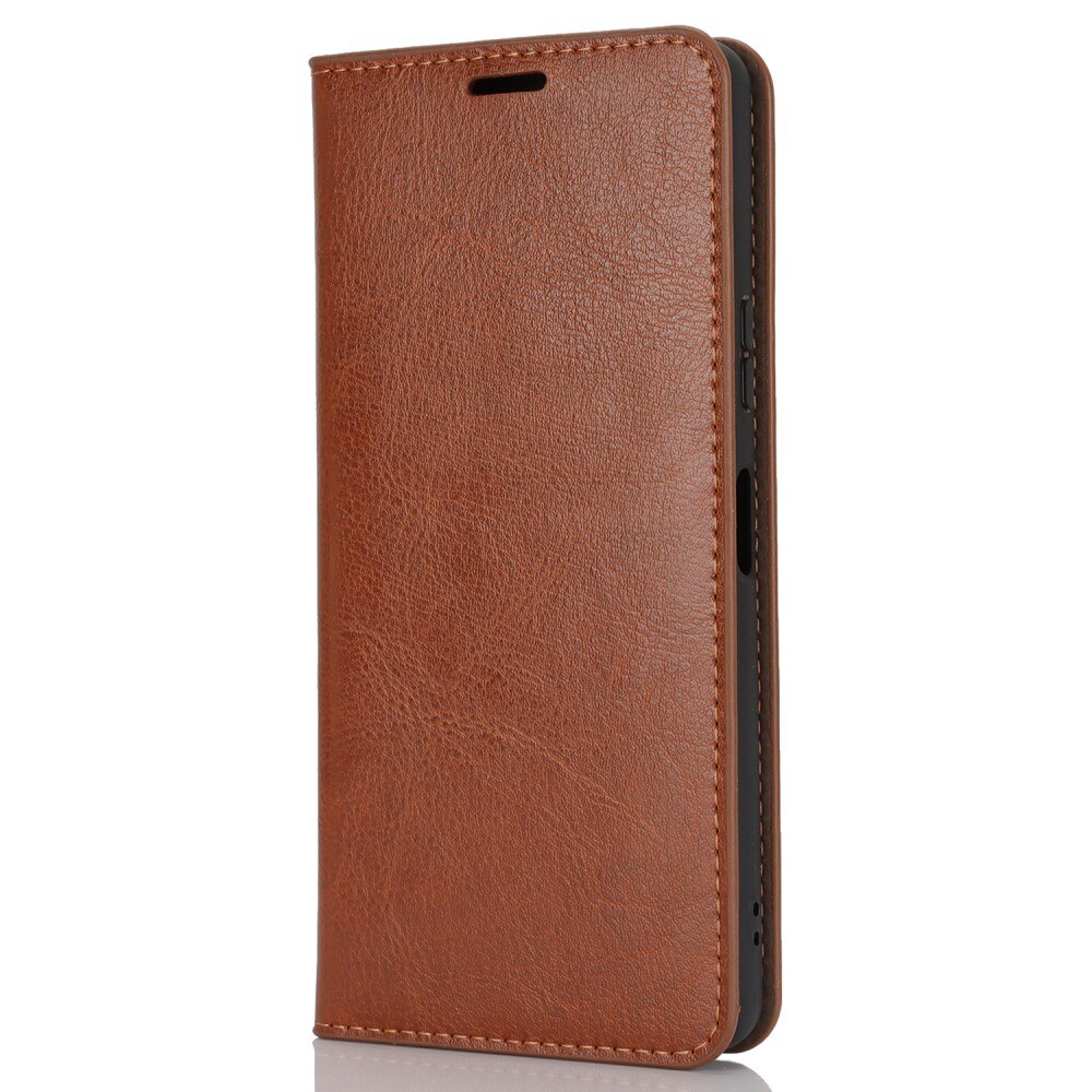 Cover Portafoglio in vera pelle Sony Xperia 10 VI marrone