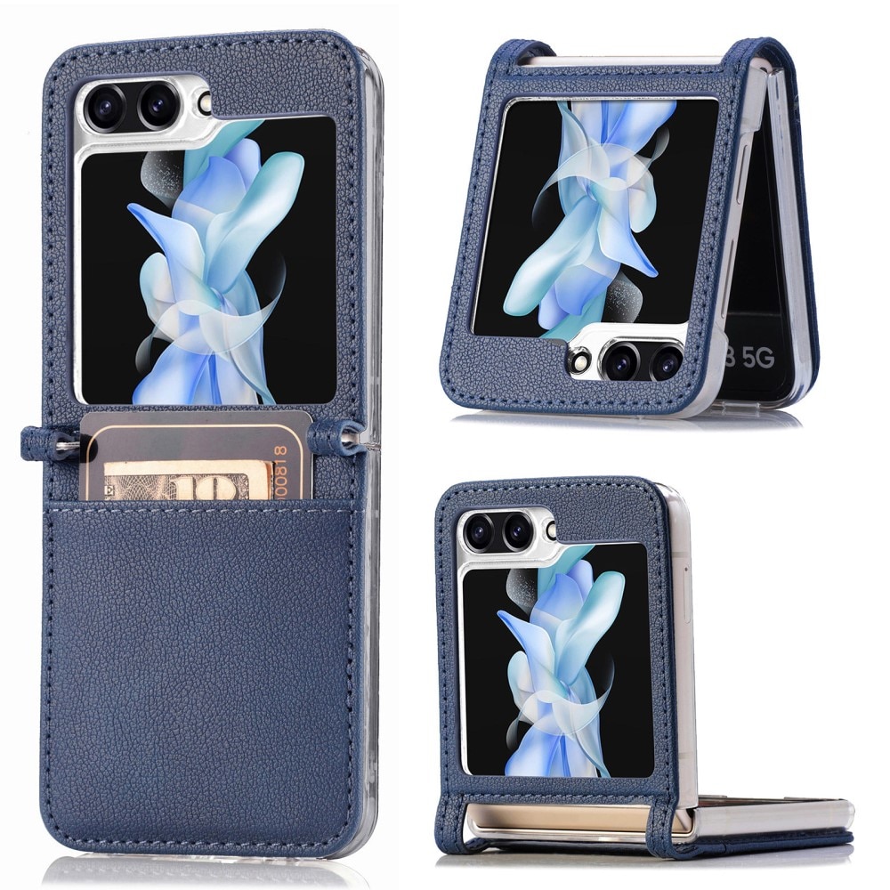 Cover portafoglio Slim Card Wallet Samsung Galaxy Z Flip 6 blu