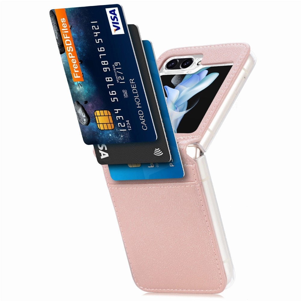 Cover portafoglio Slim Card Wallet Samsung Galaxy Z Flip 6 rosa