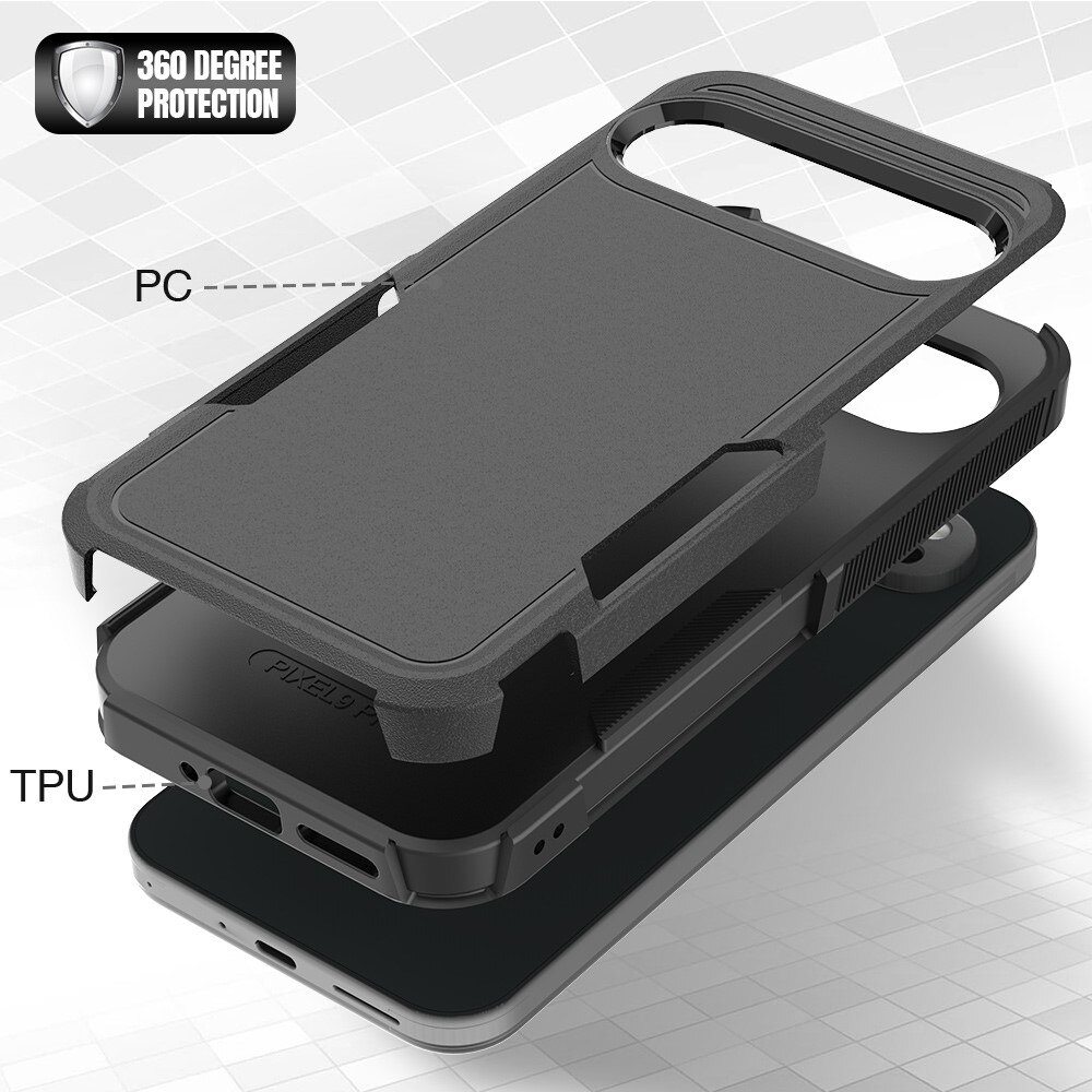 Cover ibride Off-road Google Pixel 9 Pro XL, nero