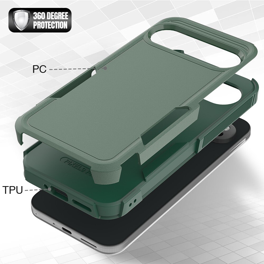 Cover ibride Off-road Google Pixel 9 Pro XL, verde