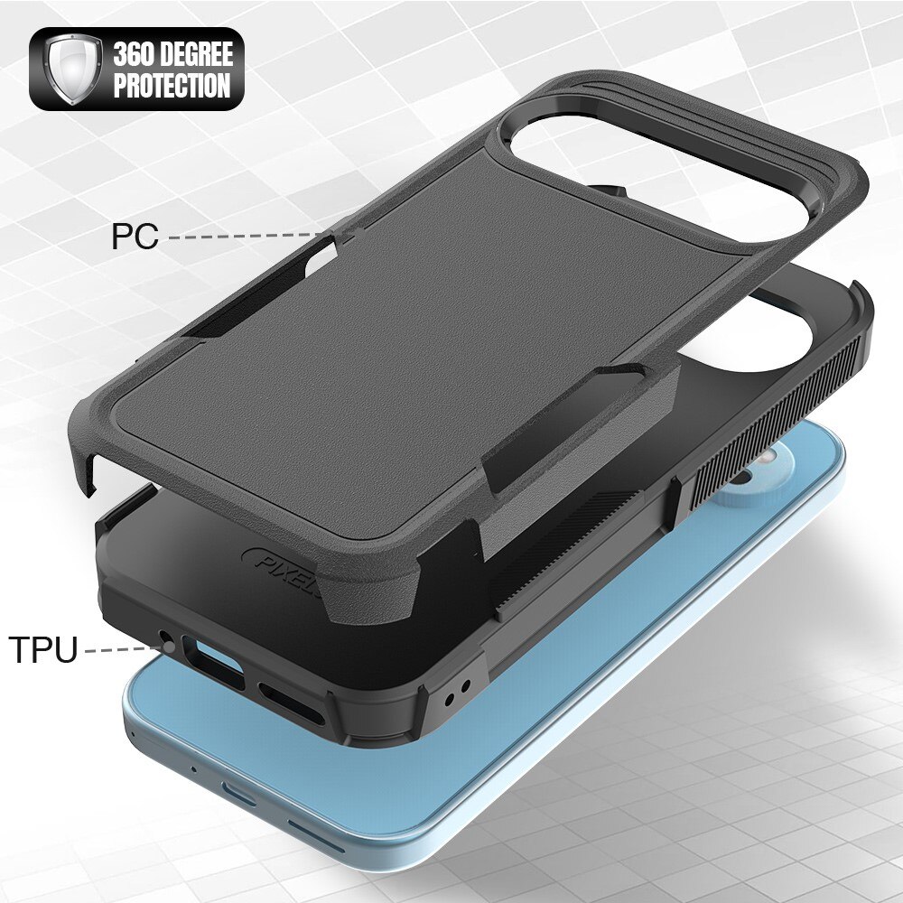 Cover ibride Off-road Google Pixel 9 Pro, nero