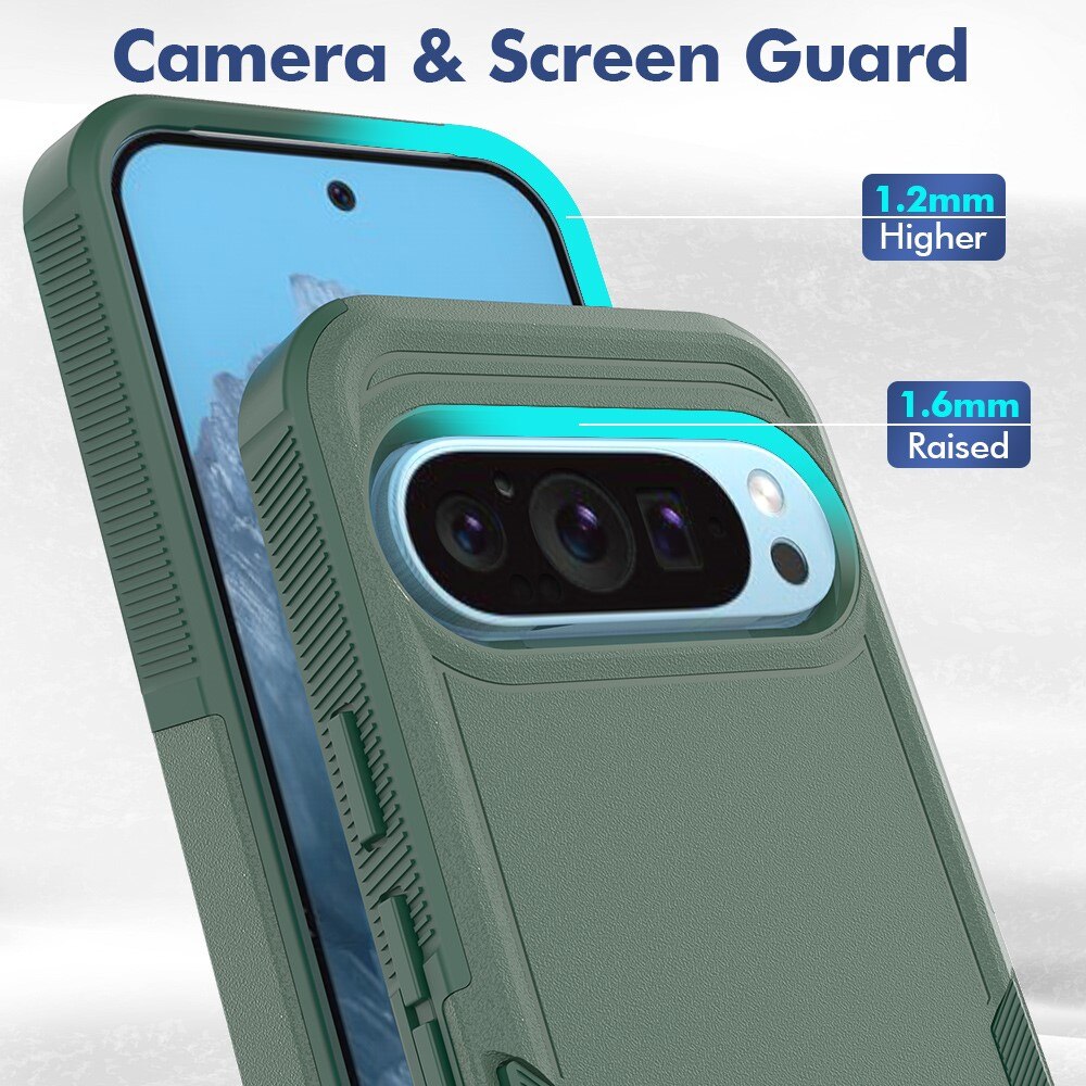 Cover ibride Off-road Google Pixel 9 Pro, verde