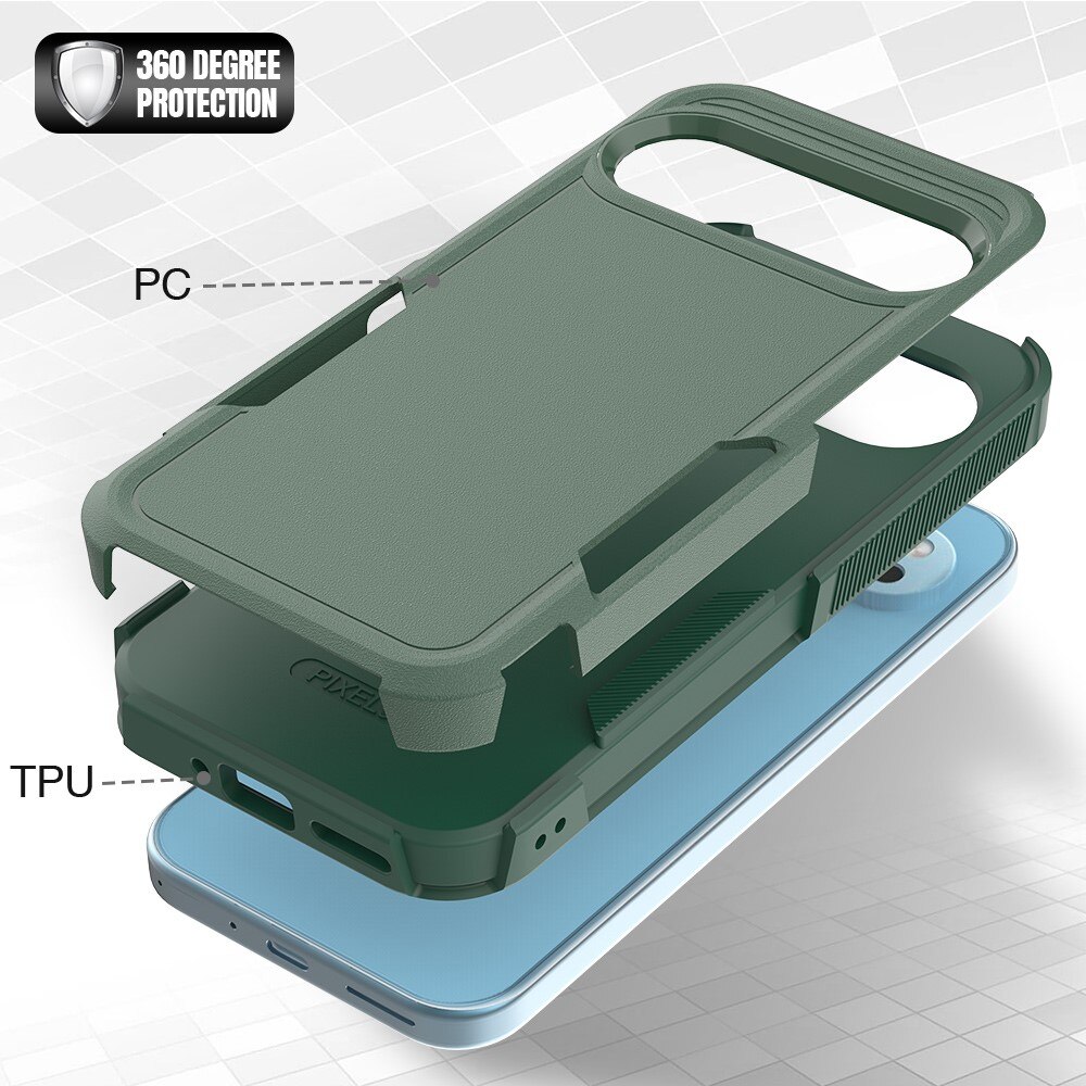 Cover ibride Off-road Google Pixel 9, verde