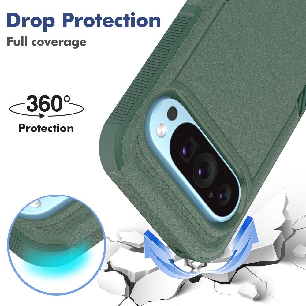 Cover ibride Off-road Google Pixel 9 Pro, verde