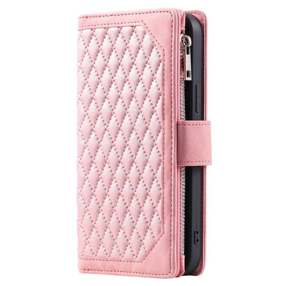 Borsa a portafoglio trapuntata iPhone 16 Rosa