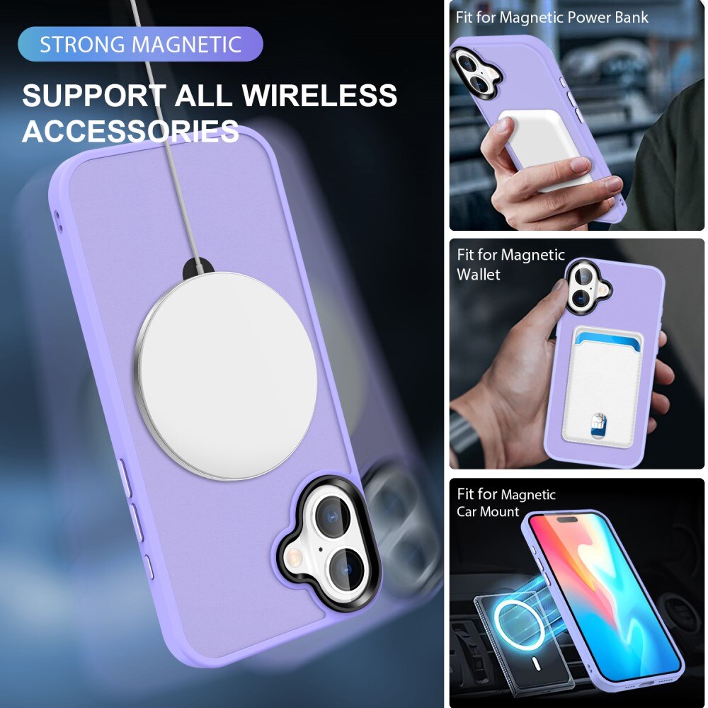 Cover ibride con MagSafe Ring iPhone 16 Viola