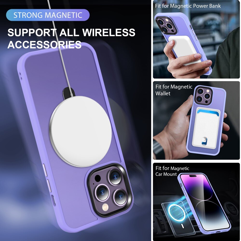 Cover ibride con MagSafe Ring iPhone 16 Pro Viola