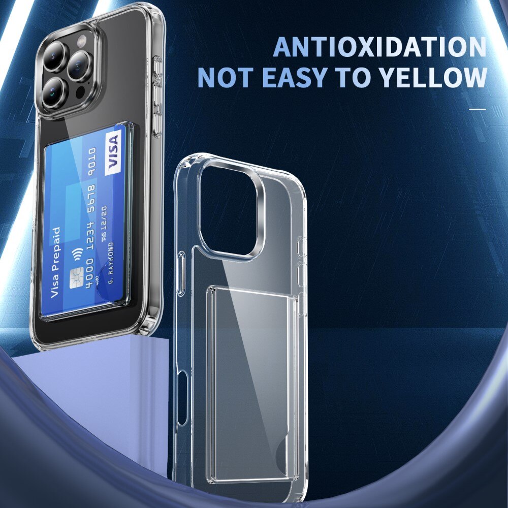 Cover ibride portacarte iPhone 16 Pro Trasparente