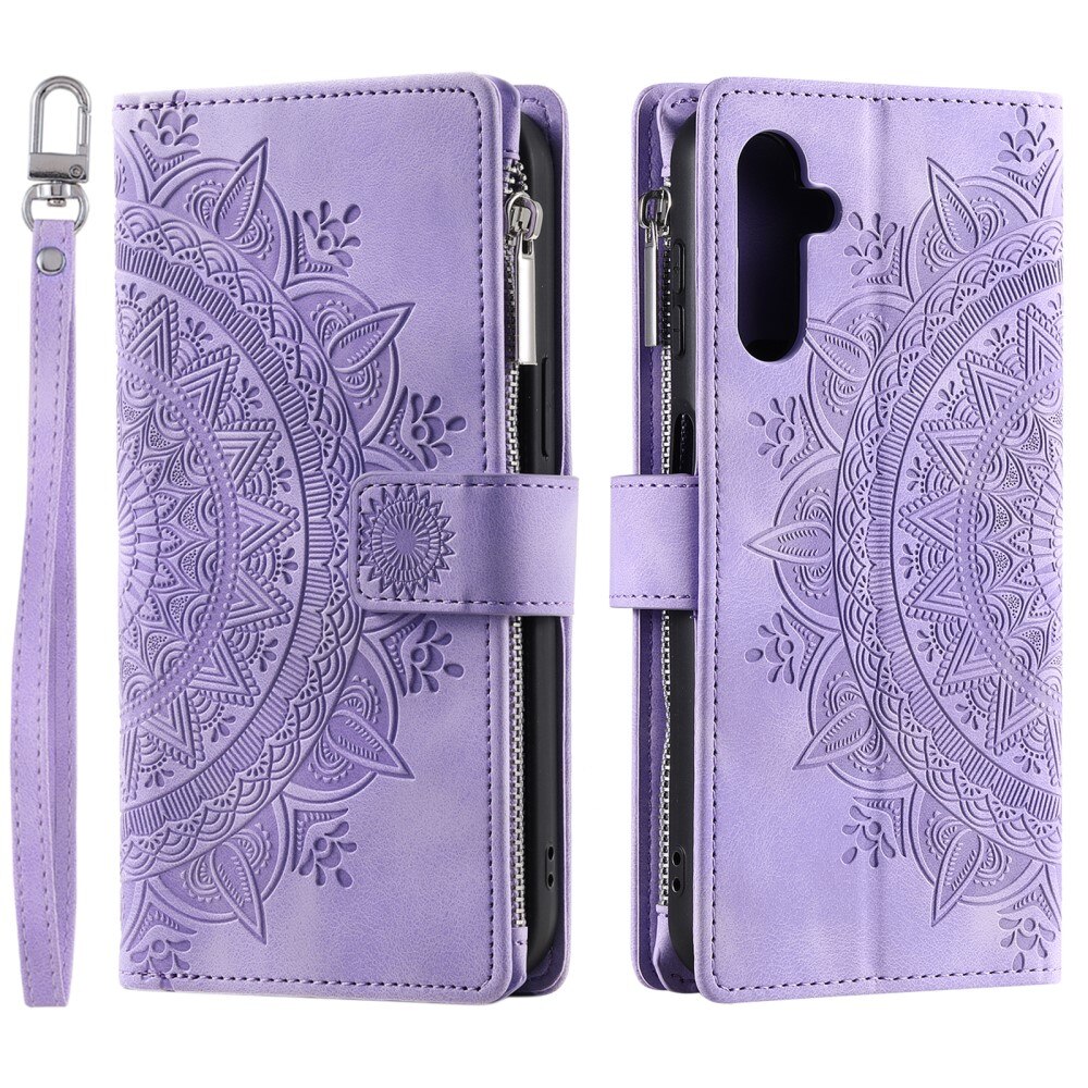 Borsa a portafoglio Mandala Samsung Galaxy A16, viola