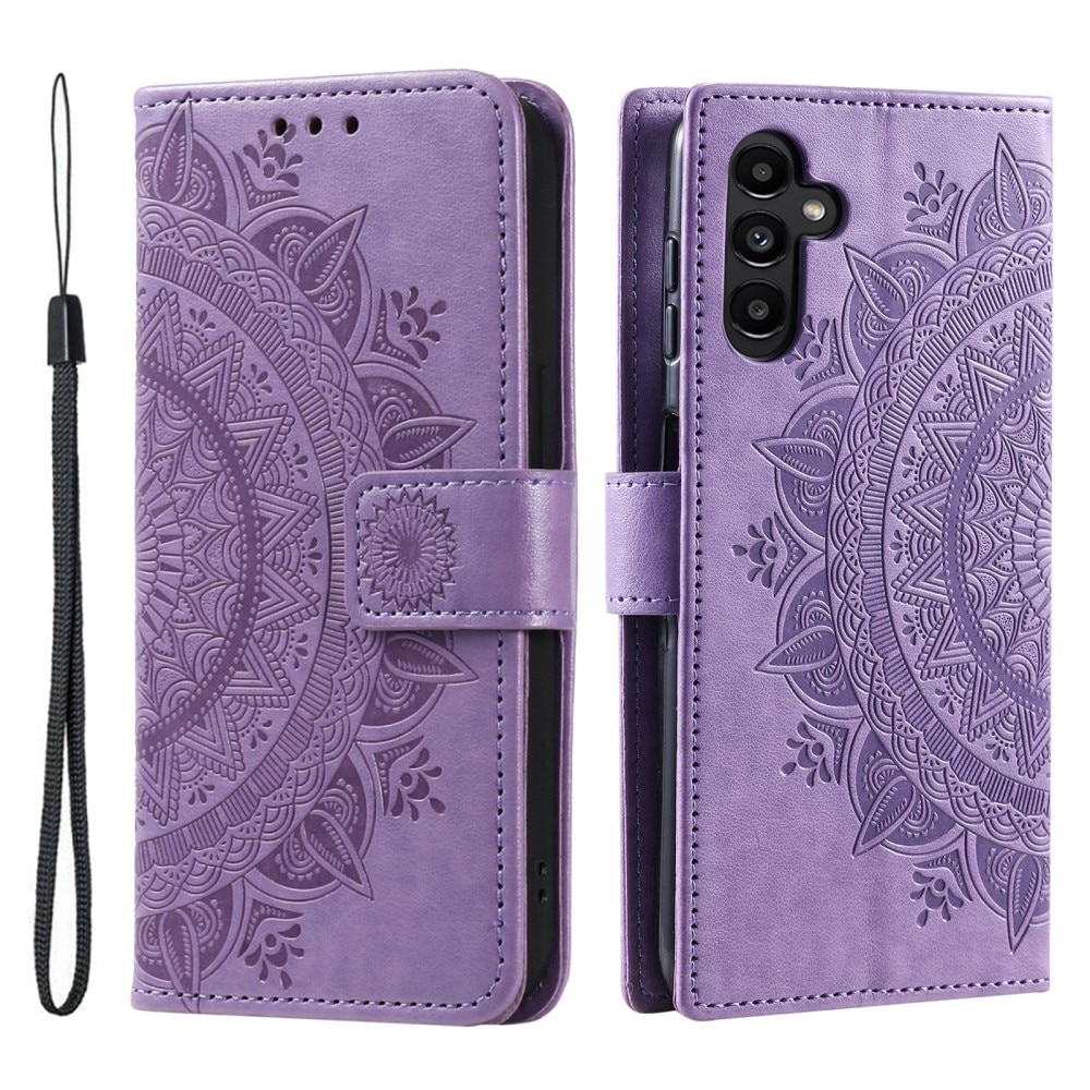 Custodia in pelle Mandala Samsung Galaxy A16 viola