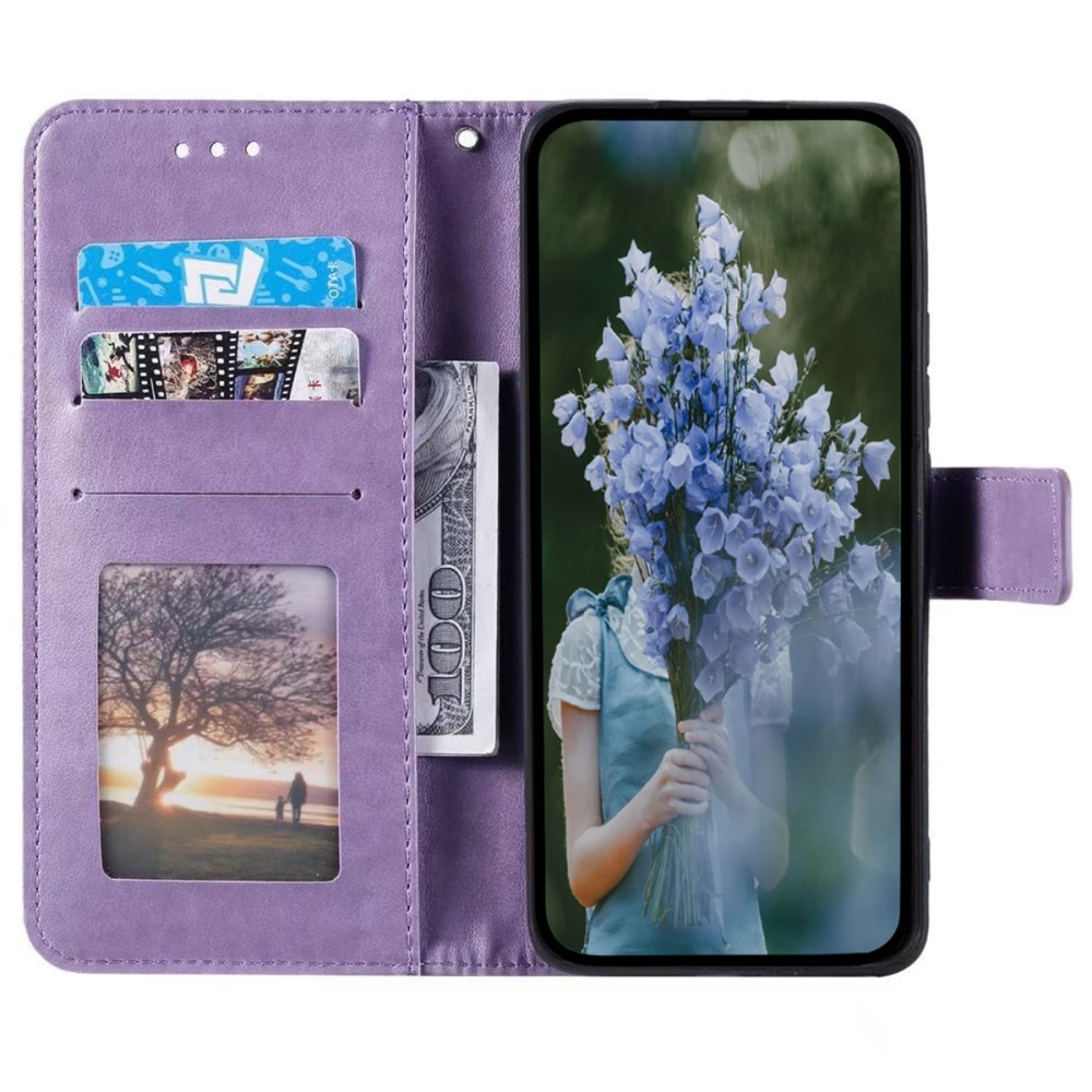 Custodia in pelle Mandala Samsung Galaxy A16 viola