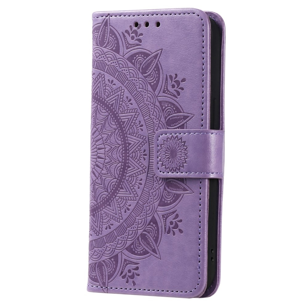 Custodia in pelle Mandala Samsung Galaxy A16 viola