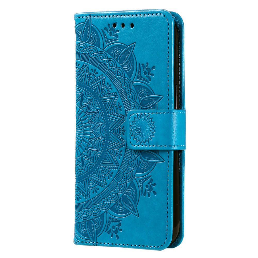 Custodia in pelle Mandala Samsung Galaxy A16 blu