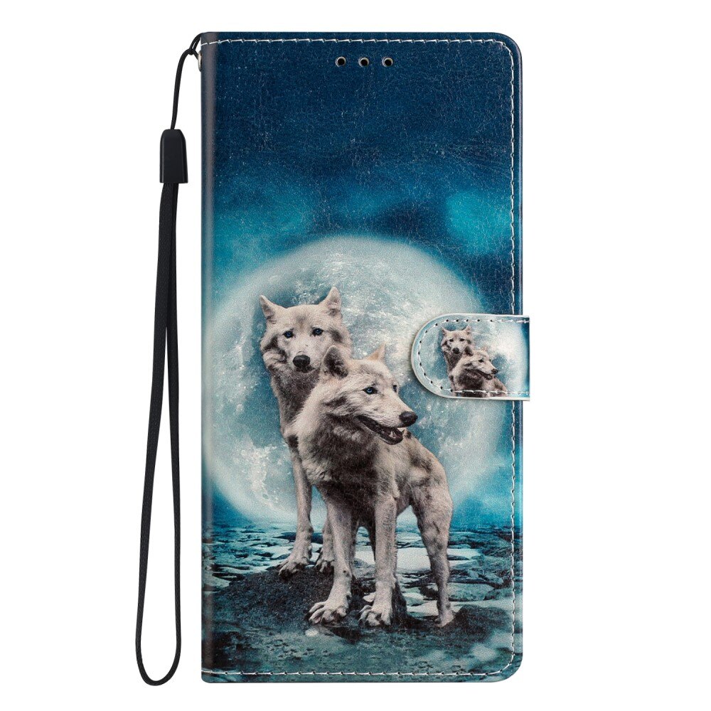 Cover portafoglio Google Pixel 9 Pro lupi