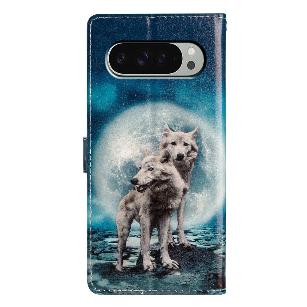 Cover portafoglio Google Pixel 9 lupi