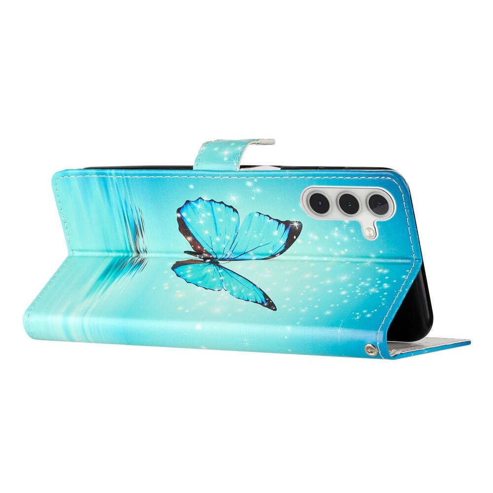 Cover portafoglio Samsung Galaxy A16 farfalle blu