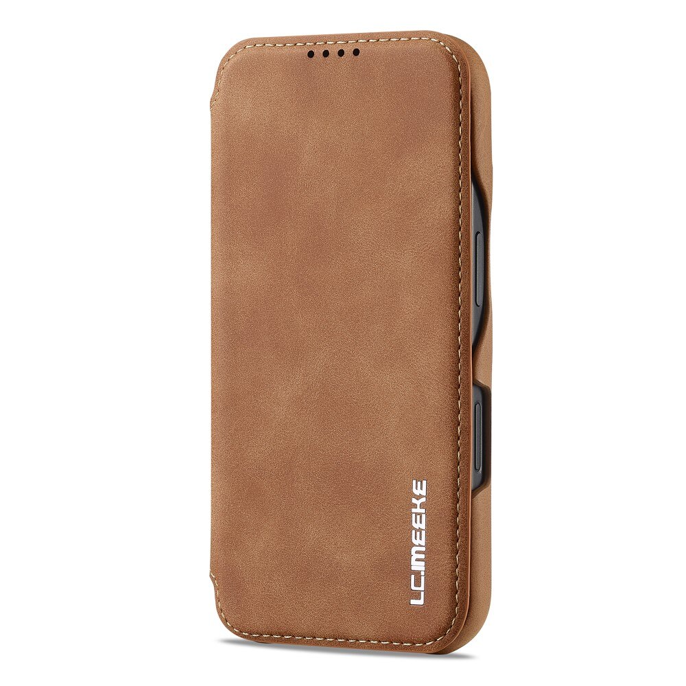 Custodie a portafoglio sottili iPhone 16 cognac