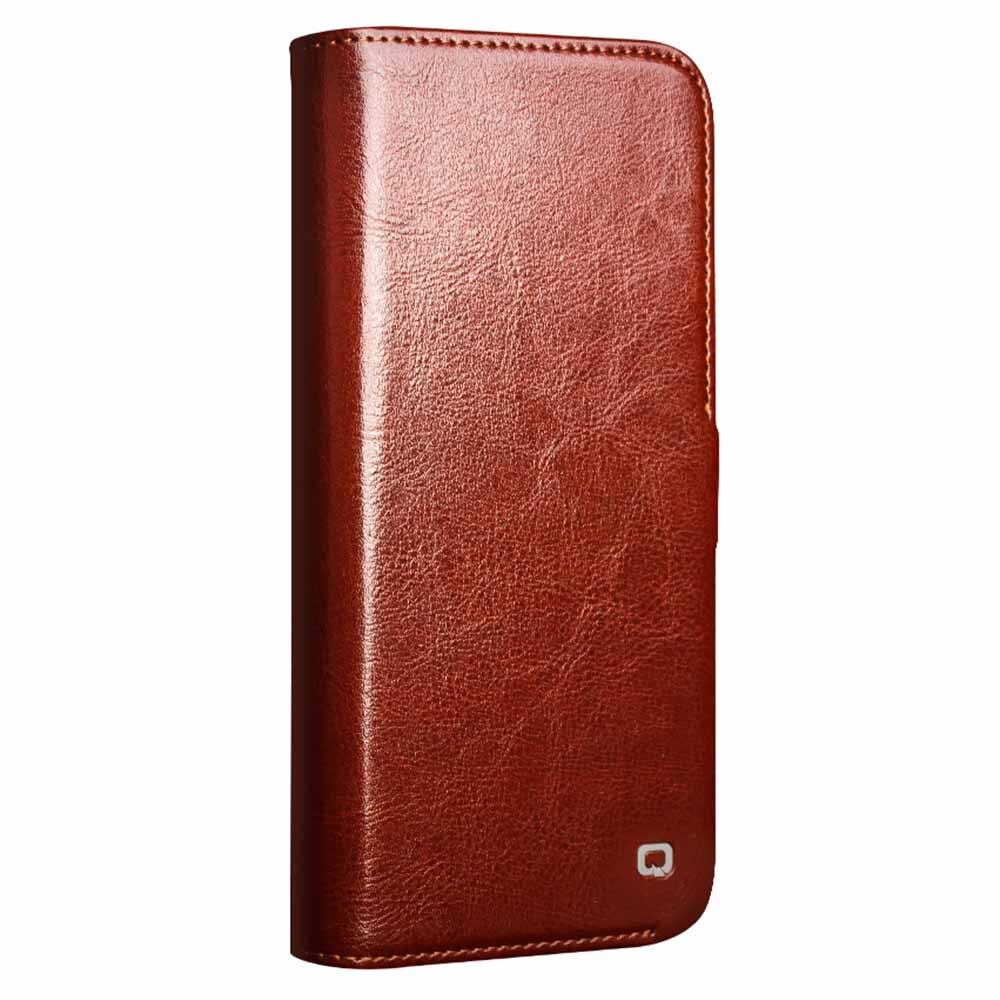 Leather Wallet Case iPhone 16 Pro Brown