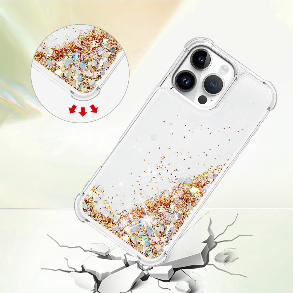 Cover Glitter Powder TPU iPhone 16 Pro oro