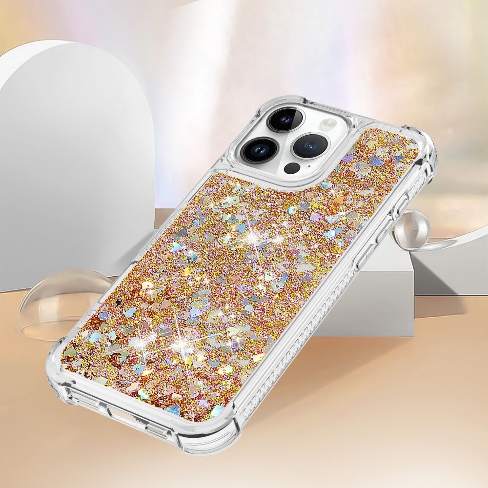 Cover Glitter Powder TPU iPhone 16 Pro oro