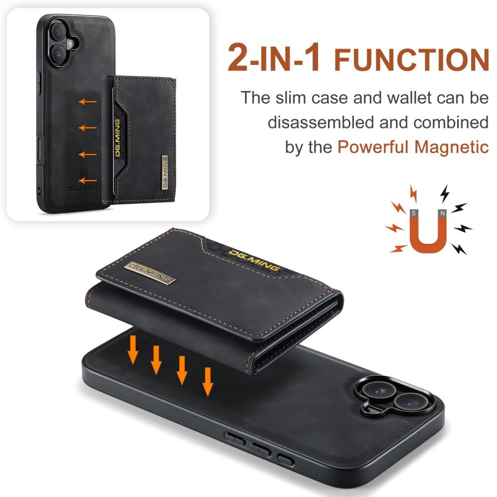 Cover Magnetic Card Slot iPhone 16 Black