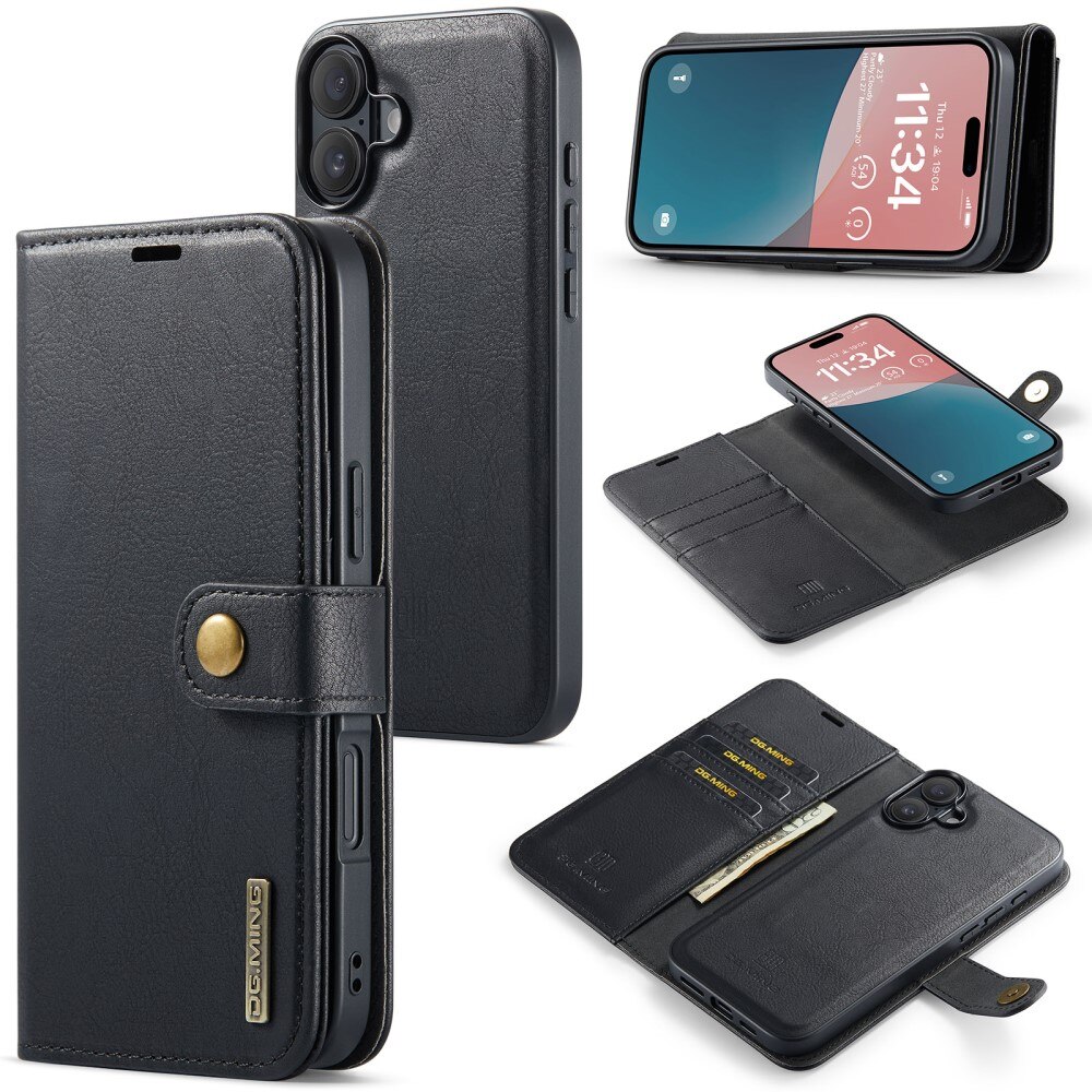 Cover portafoglio Magnet Wallet iPhone 16 Plus Black