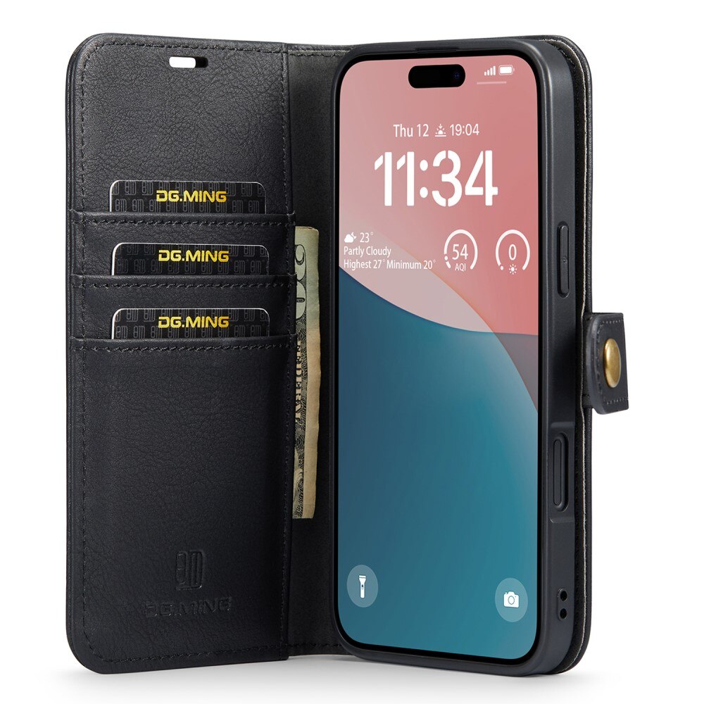 Cover portafoglio Magnet Wallet iPhone 16 Plus Black