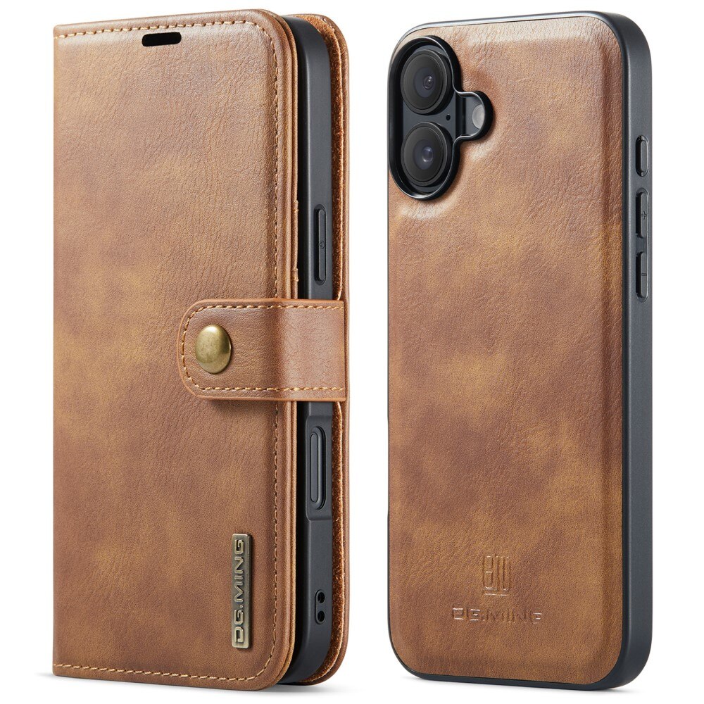 Cover portafoglio Magnet Wallet iPhone 16 Plus Cognac