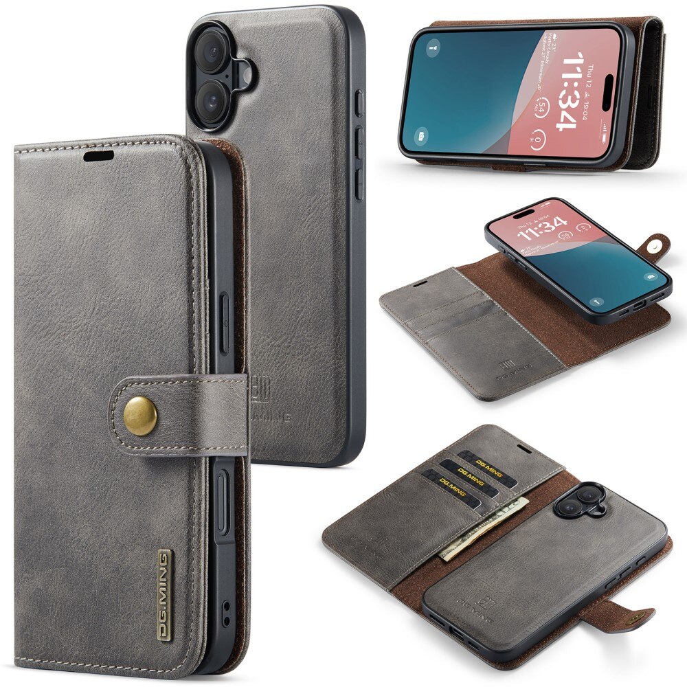 Cover portafoglio Magnet Wallet iPhone 16 Brown