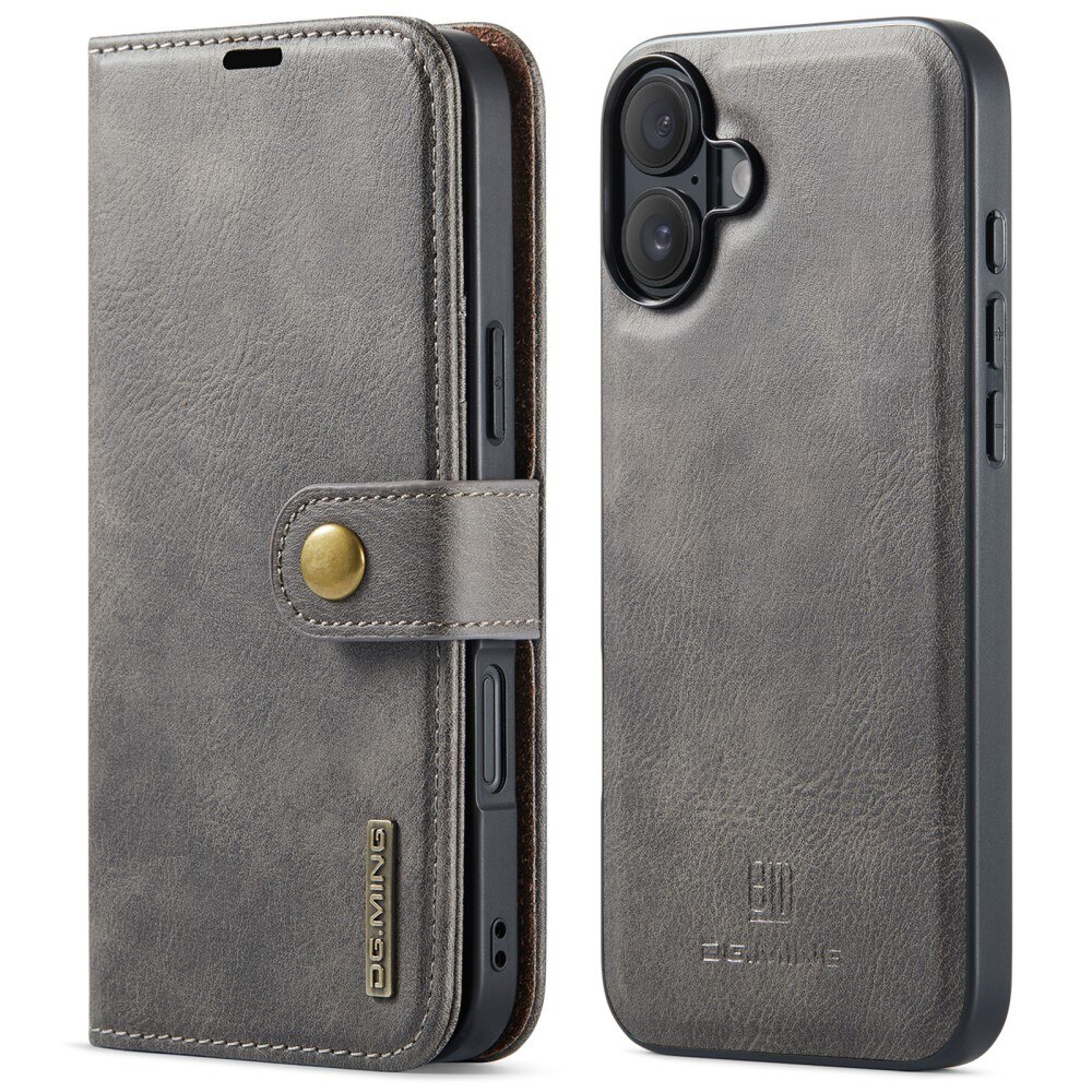 Cover portafoglio Magnet Wallet iPhone 16 Brown