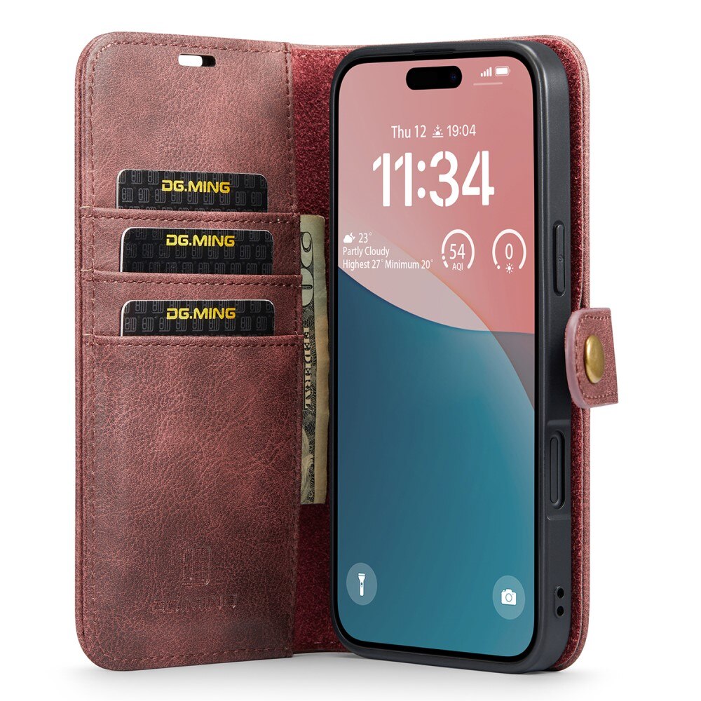 Cover portafoglio Magnet Wallet iPhone 16 Red