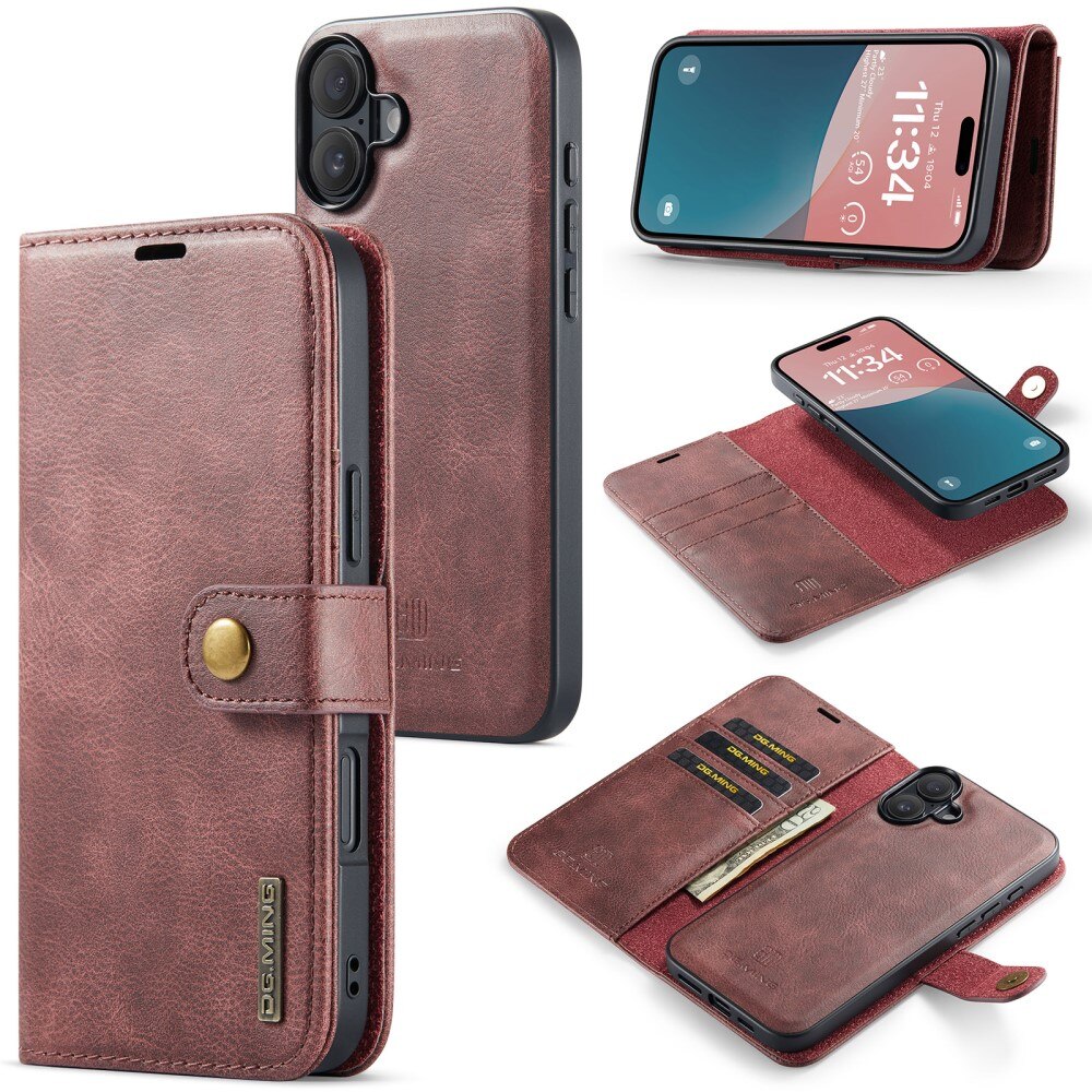 Cover portafoglio Magnet Wallet iPhone 16 Red