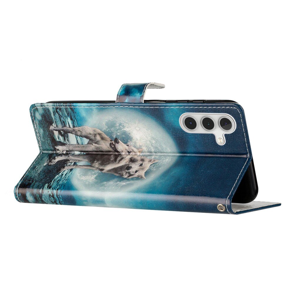 Cover portafoglio Samsung Galaxy S24 FE lupi