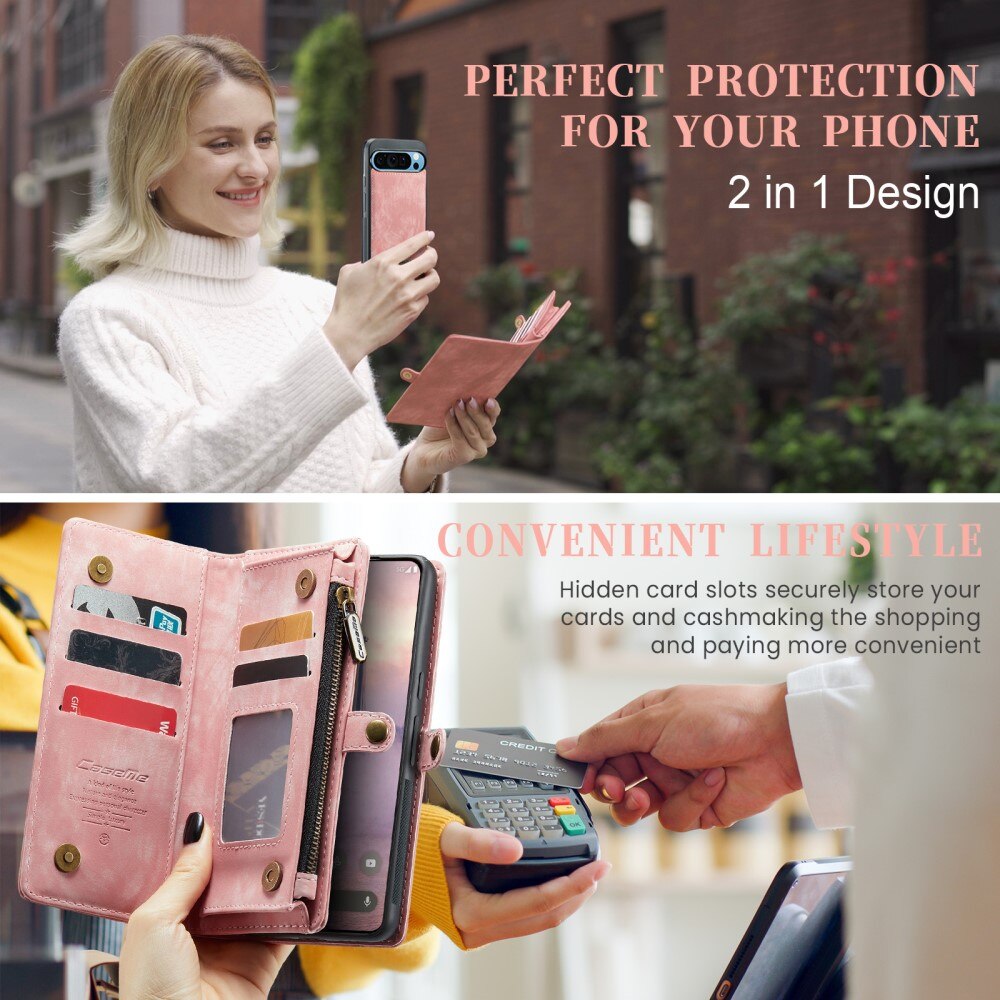 Cover portafoglio Multi-Slot Google Pixel 9 Pro XL rosa