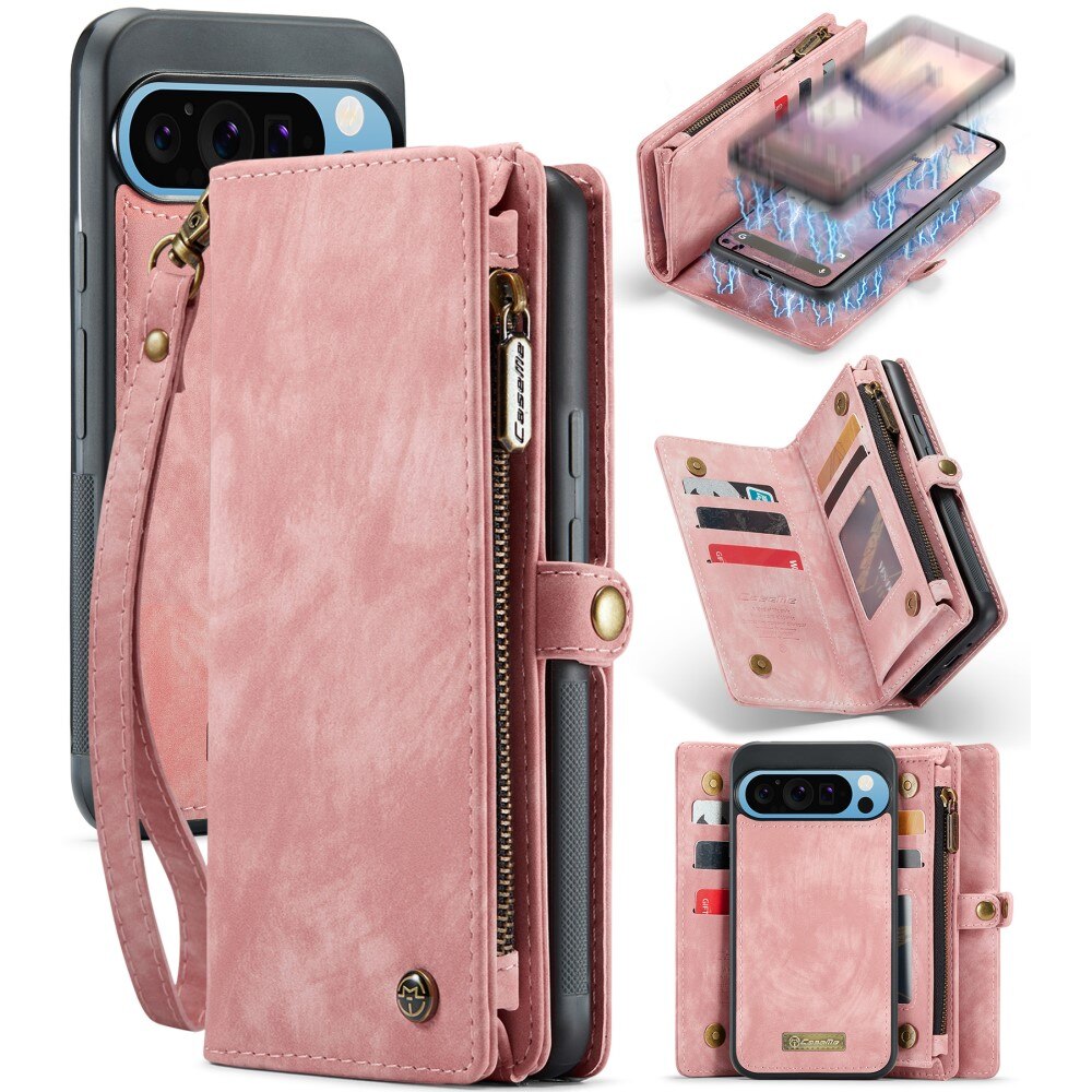 Cover portafoglio Multi-Slot Google Pixel 9 Pro XL rosa