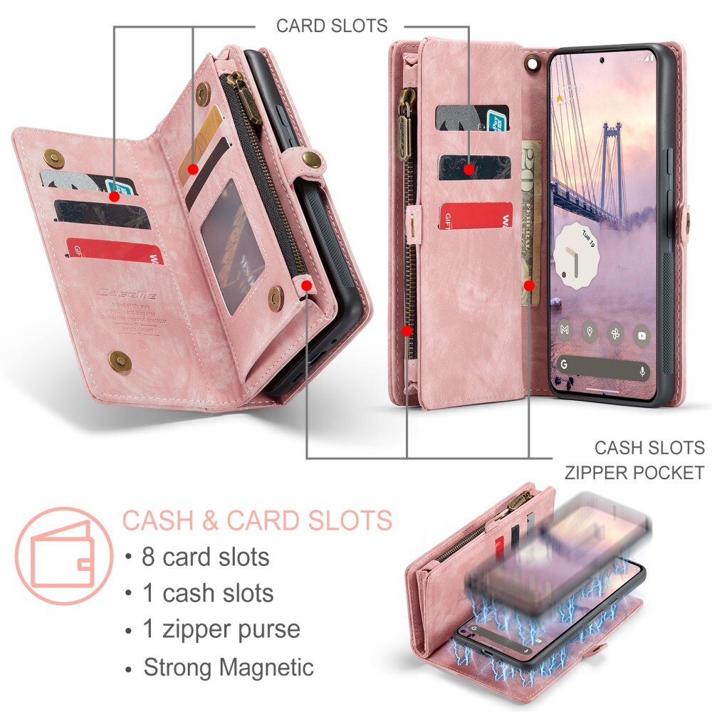 Cover portafoglio Multi-Slot Google Pixel 9 Pro XL rosa