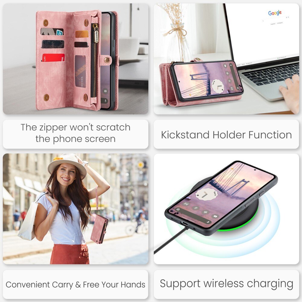 Cover portafoglio Multi-Slot Google Pixel 9 Pro XL rosa