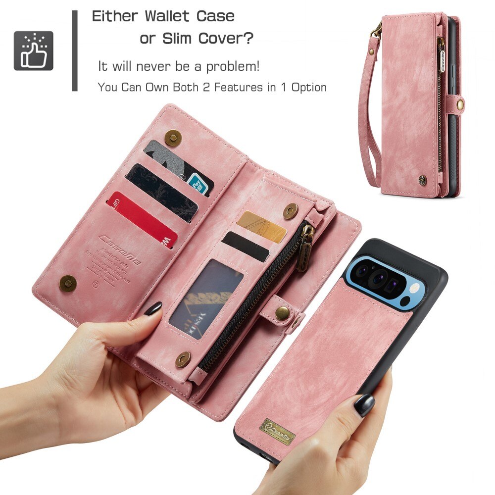 Cover portafoglio Multi-Slot Google Pixel 9 Pro XL rosa