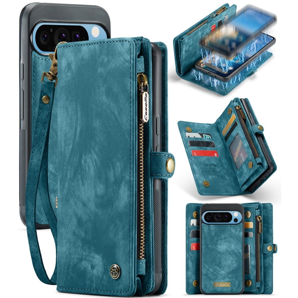 Cover portafoglio Multi-Slot Google Pixel 9 Pro XL blu