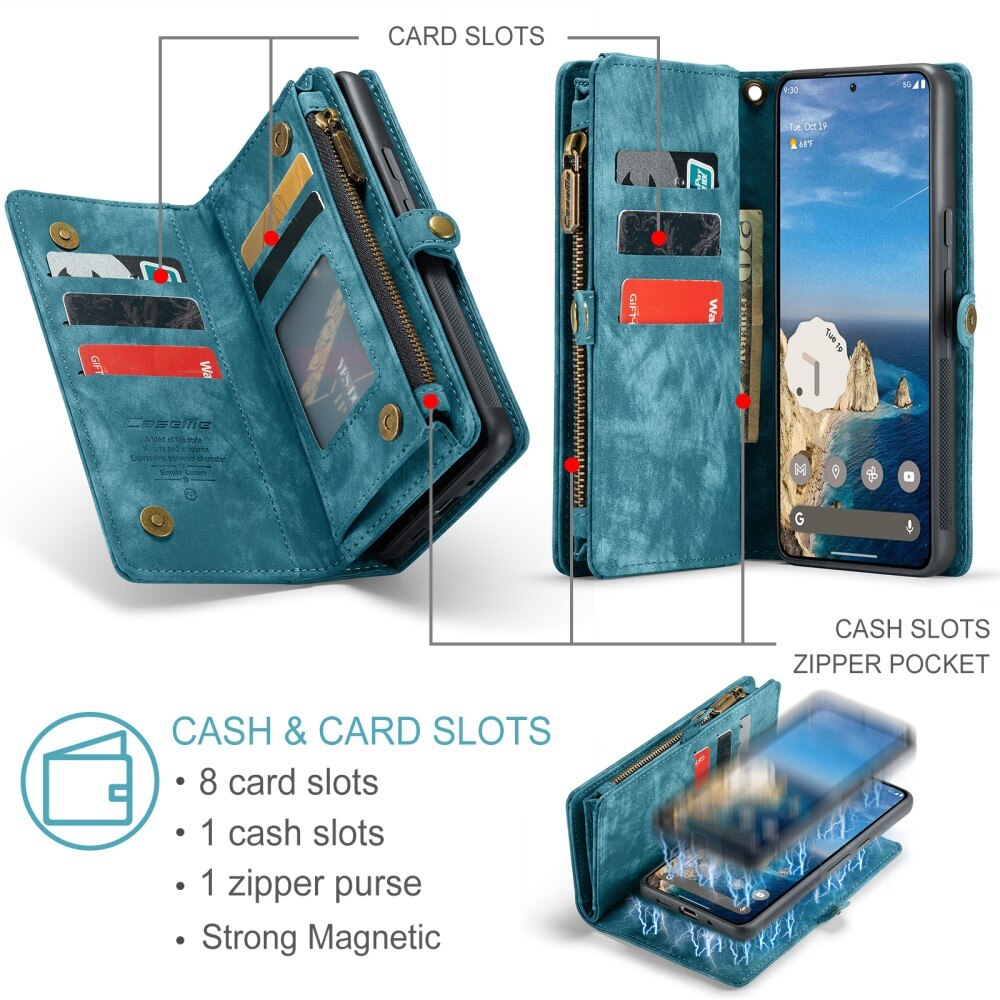 Cover portafoglio Multi-Slot Google Pixel 9 Pro XL blu