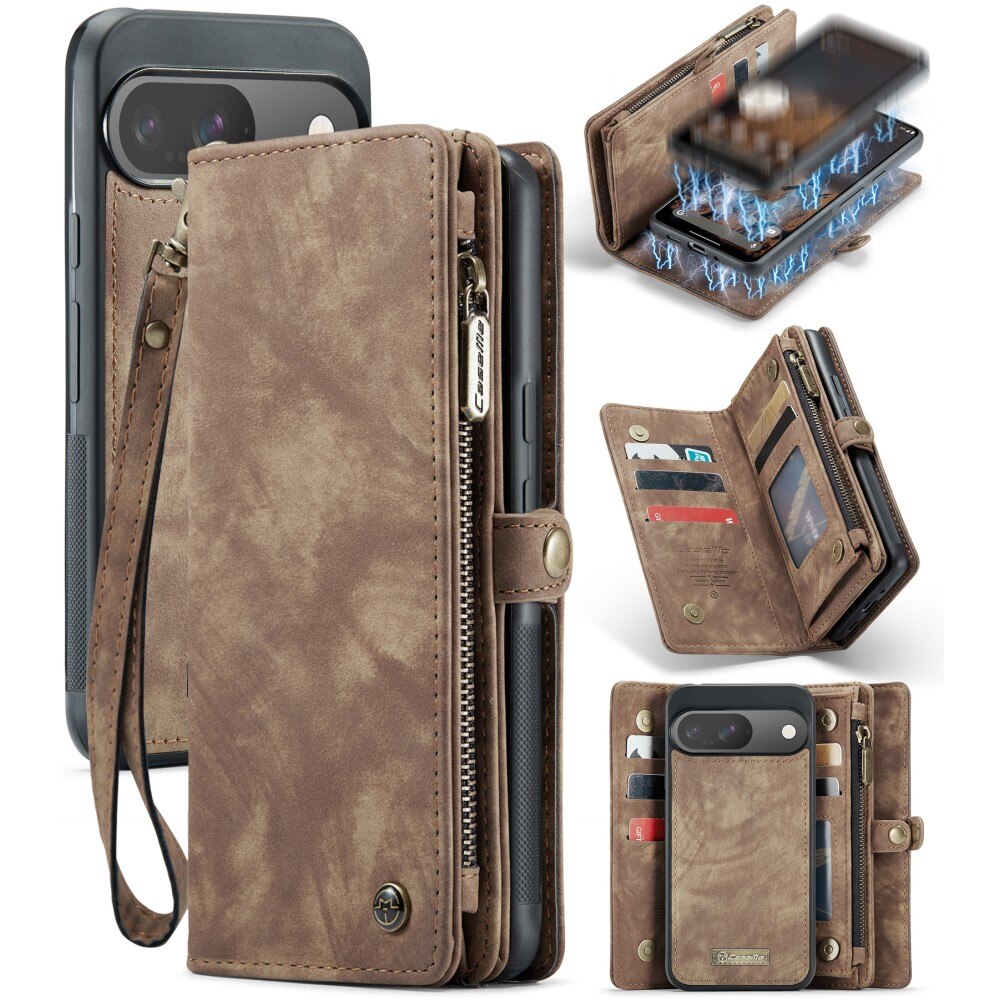 Cover portafoglio Multi-Slot Google Pixel 9 Pro marrone